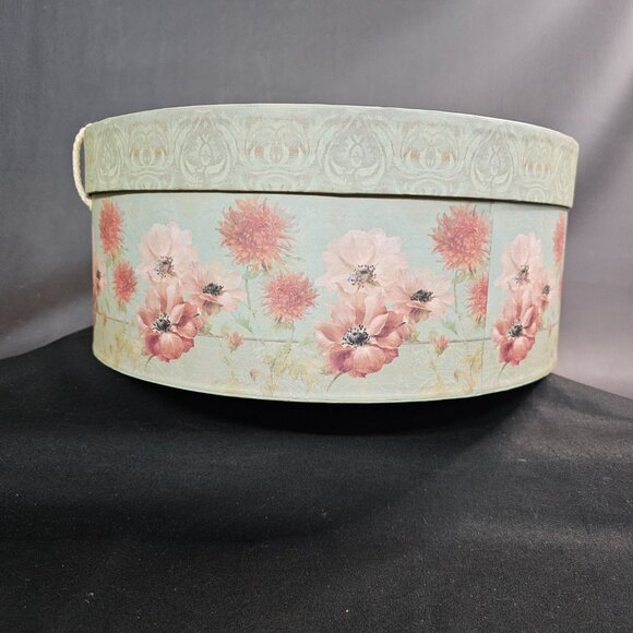 13 inch Fabrice De Villeneuve Floral Design Hat Box (2005) - Picture 4 of 8
